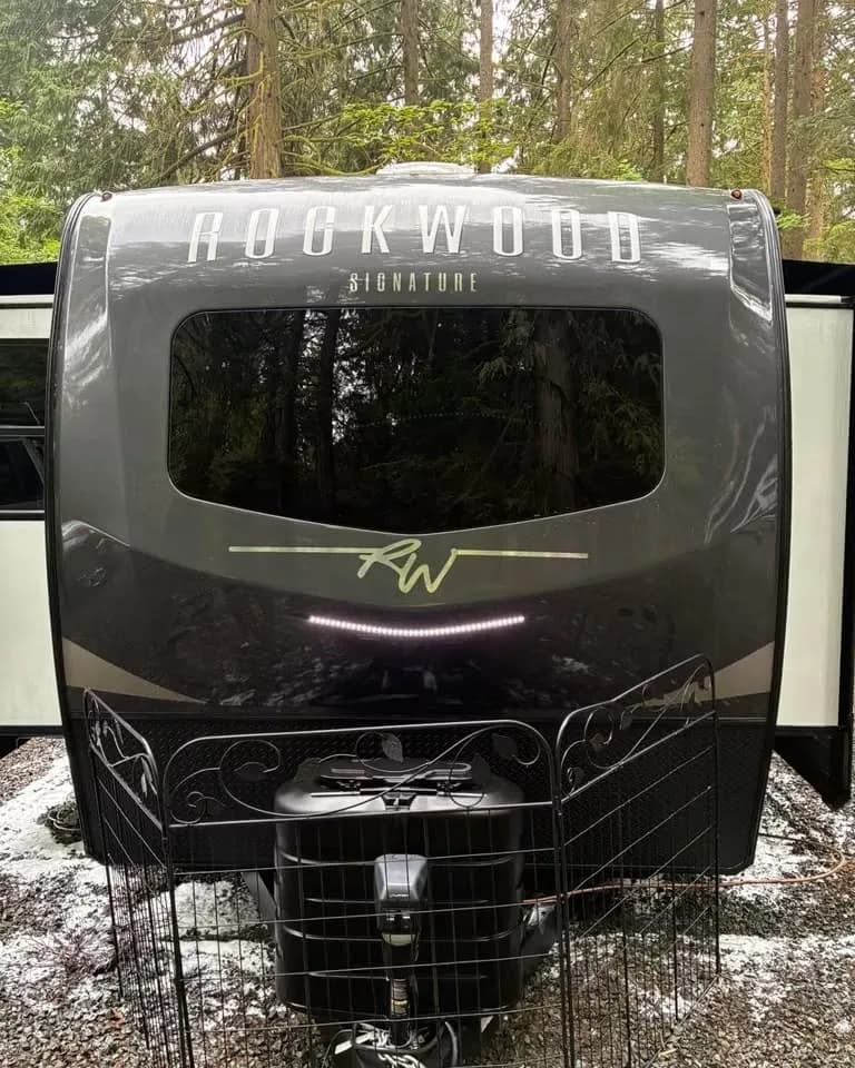 Exterior Detail on a Forest River Rockwood Signature — mobile car detailing in Seattle by Lis's Car Detailing
